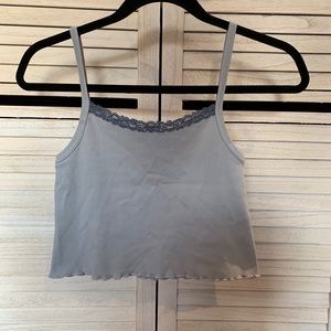 Brandy lace blue crop top